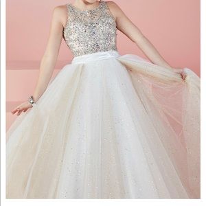 Tiffany Beaded Girls Pageant Dress